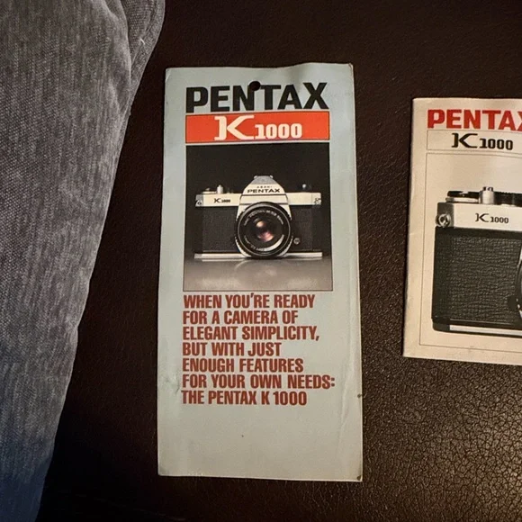 Pentax Silver Film Camera with Black Lens and Red Strap - Picture 5 of 5